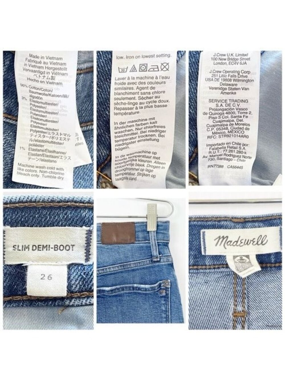 Madewell Slim Demi-Boot Jeans high waisted 26 - Picture 8 of 11